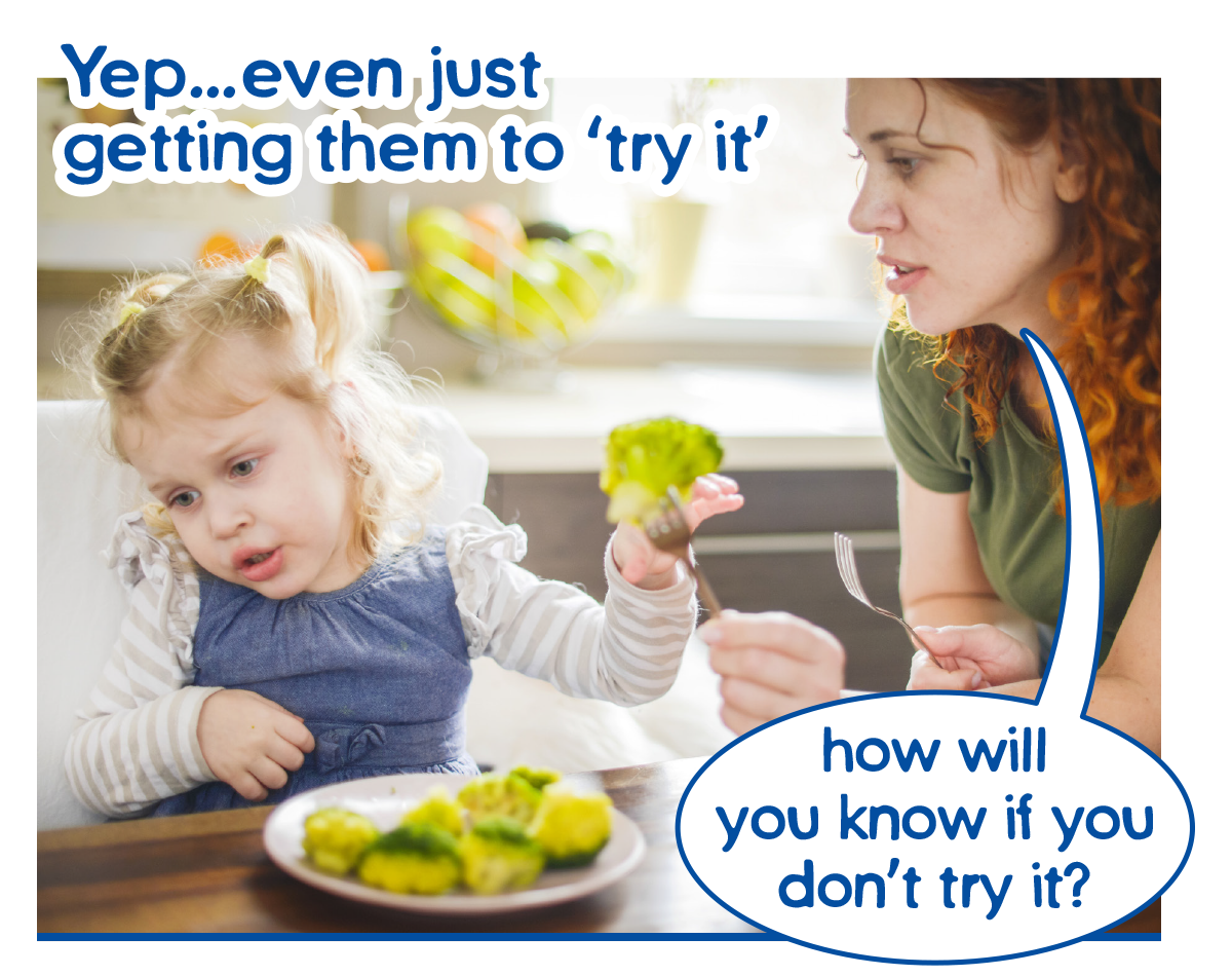 Examples of pressuring children to eat - yep even just getting them to try it