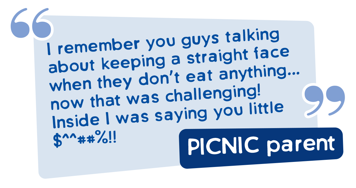 I remember you guys talking about keeping a straight face when they don’t eat anything... now that was challenging! Inside I was saying you little $^^##%!! 