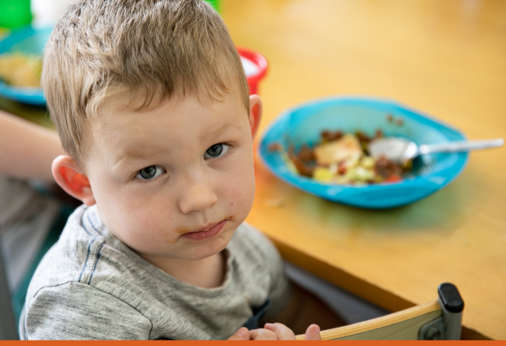 Boy staring at camera