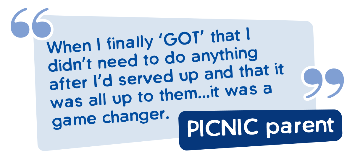 When I finally got that I didn't need to do anything after I served up it was a game changer