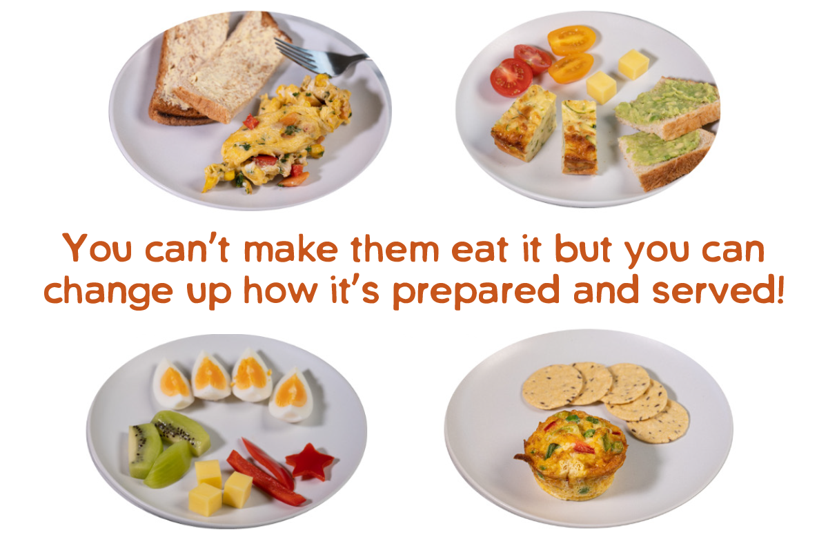 You can’t make them eat it but you can change up how it’s prepared and served