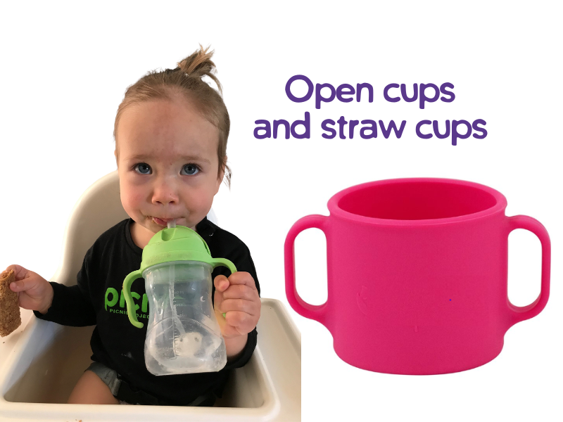 Image of open cups and straw cups