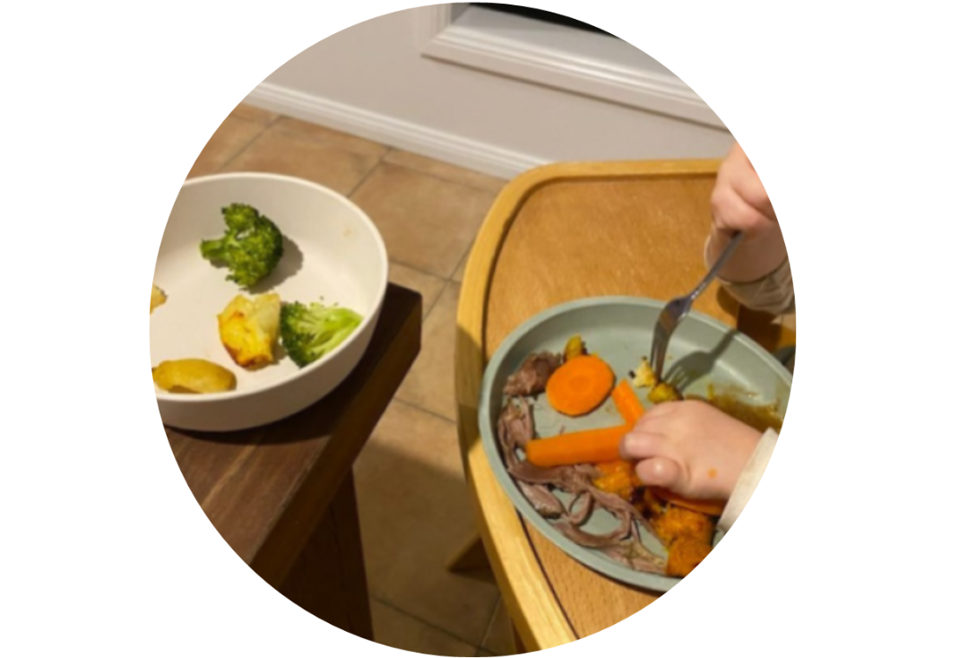 Plate where child can put unwanted food 