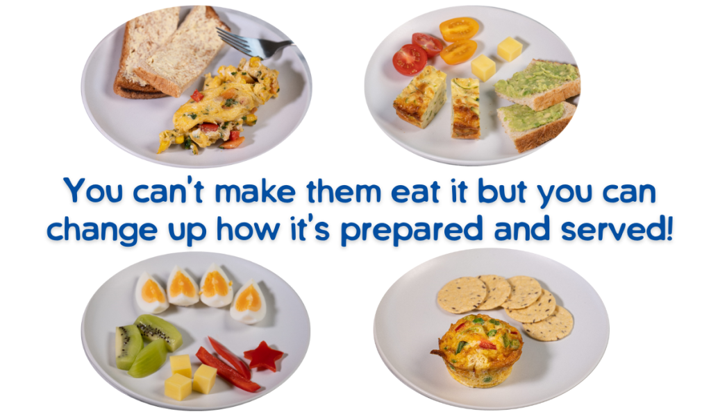 You can’t make them eat it but you can change up how it’s prepared and served